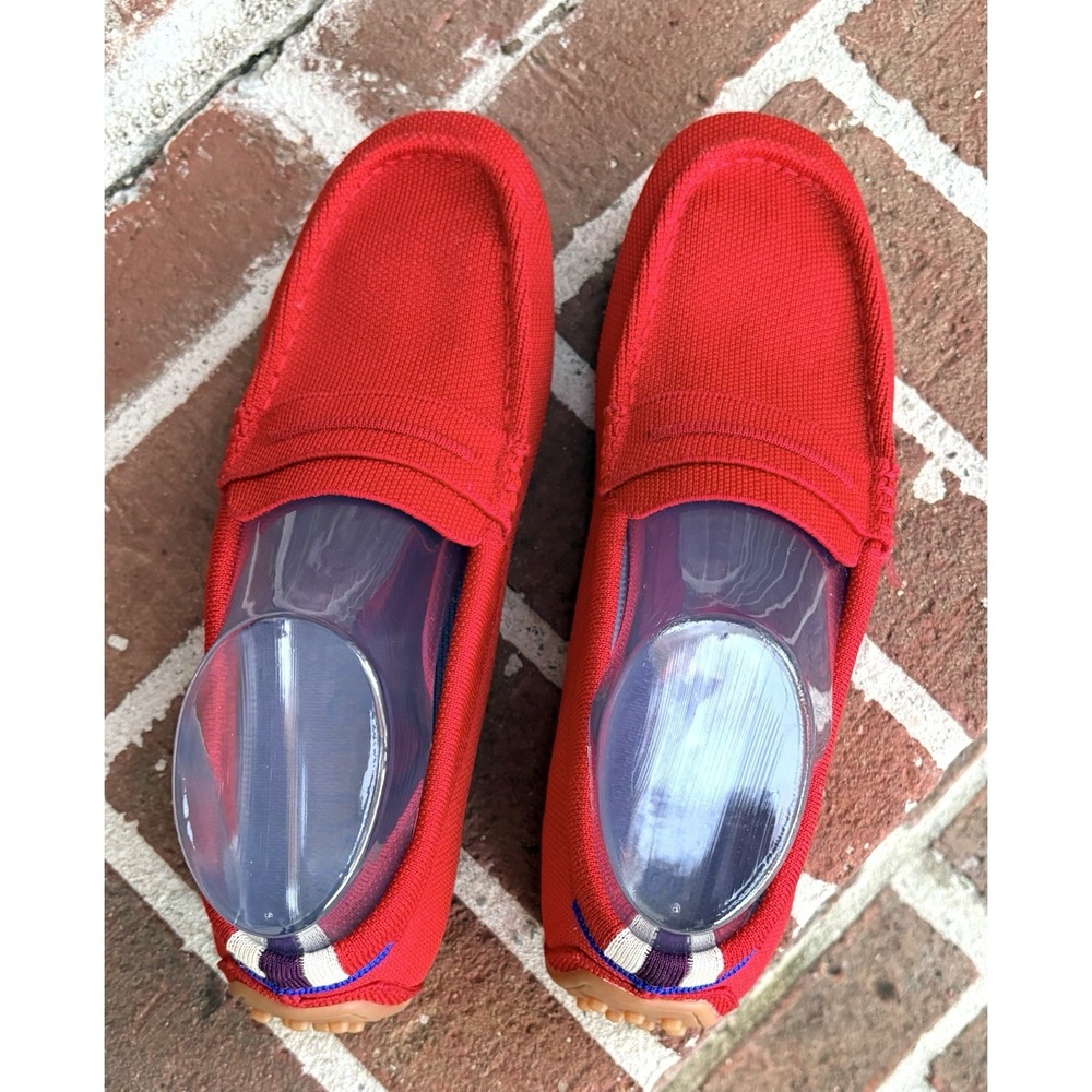EUC Rothy's The Driver Red Clementine Driving Slip On Loafers Size 9 - Picture 4 of 10